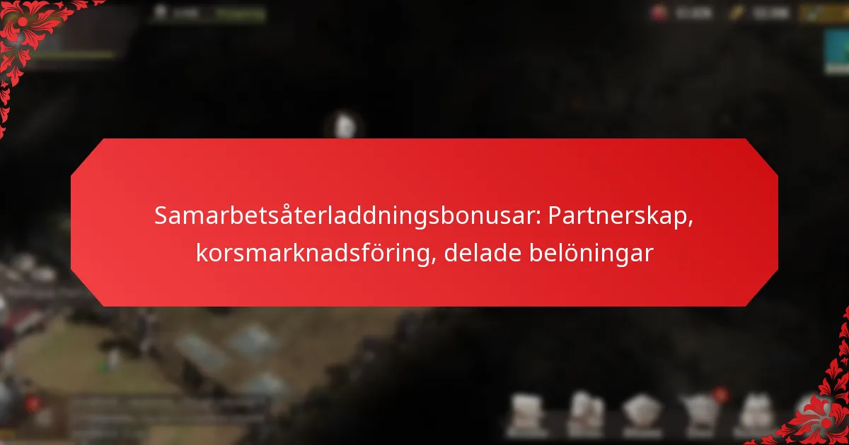 Samarbetsåterladdningsbonusar: Partnerskap, korsmarknadsföring, delade belöningar