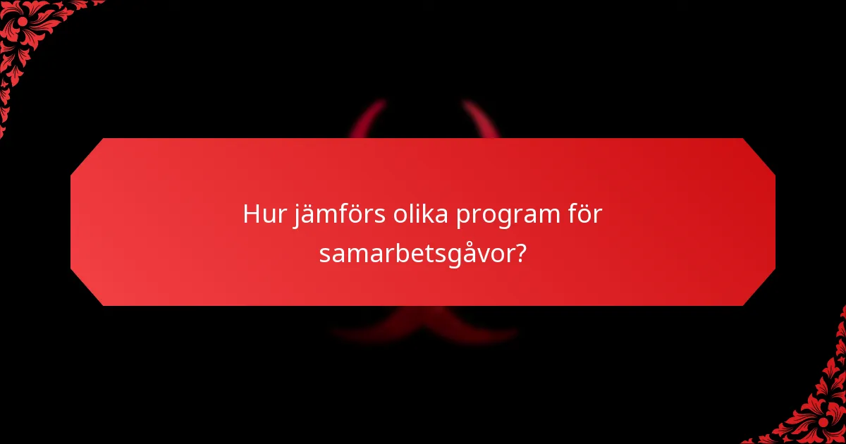 Vilka är fördelarna med samarbetsgåvor?