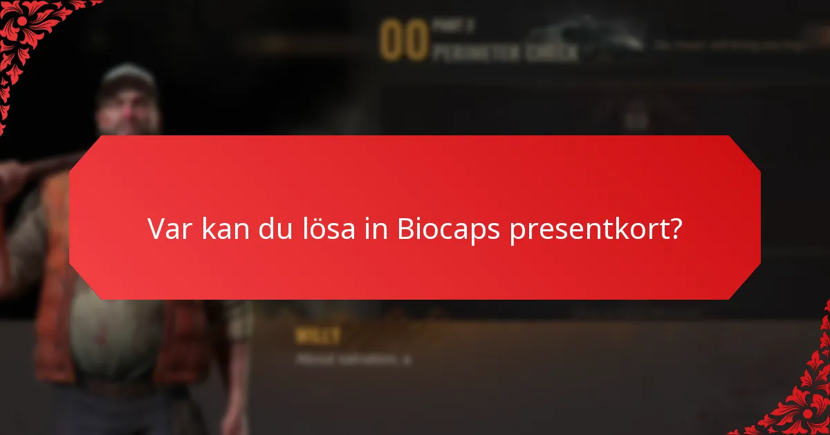 Vad ska du göra om ditt Biocaps presentkort inte fungerar?
